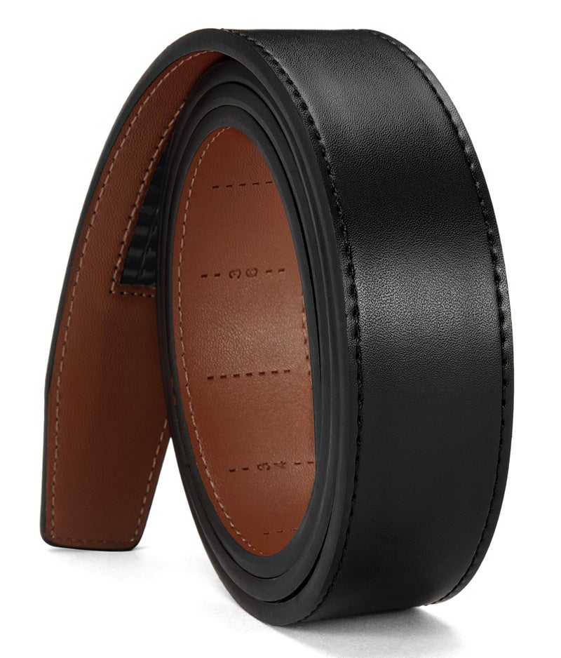 CHAOREN Ratchet Belt Replacement Strap 1 3/8â€, Leather Belt Strap for 40MM Slide Click Buckle - Image 1